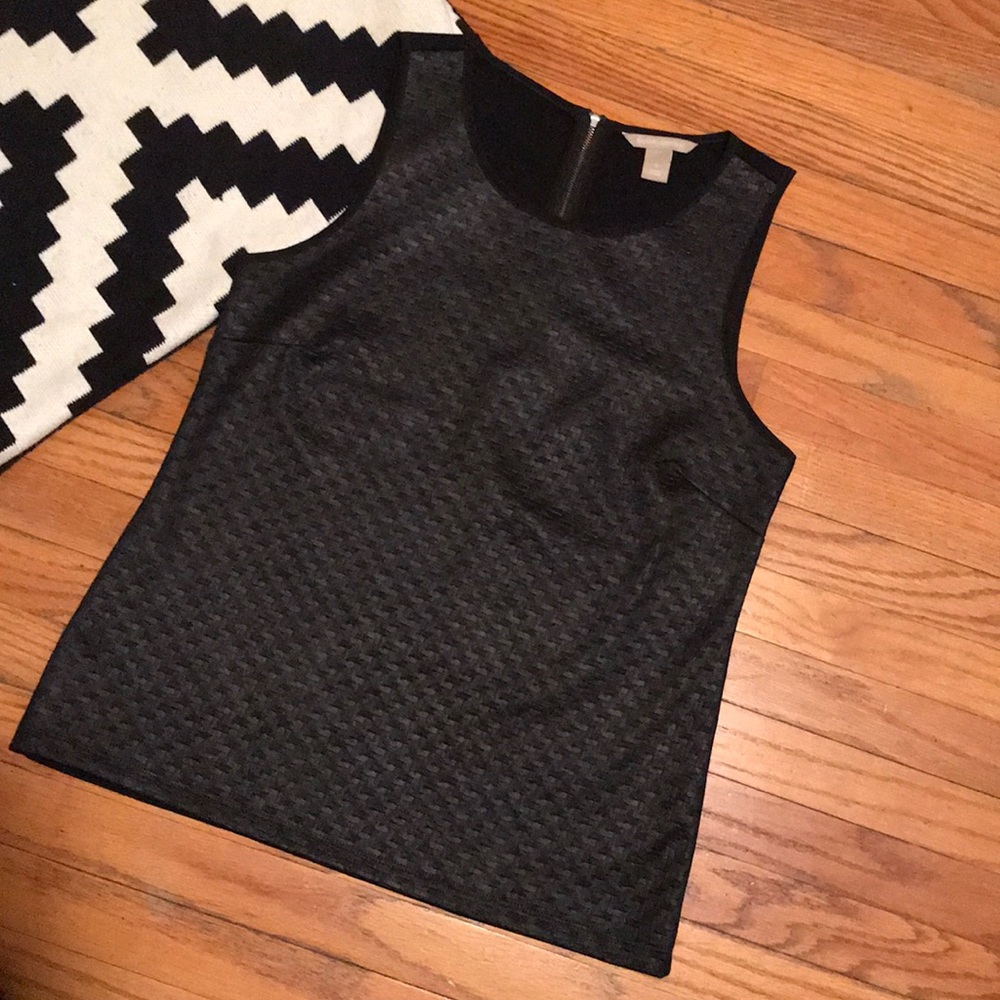 Banana Republic Black Woven Tank (Sm) Never Worn